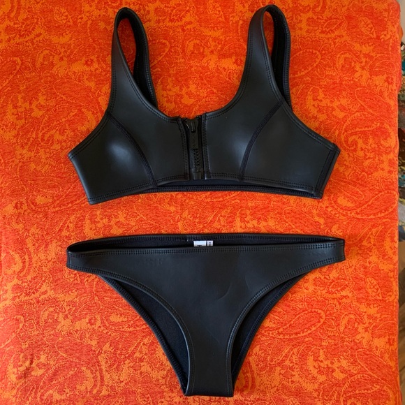 Hoaka Other - 👙NEW PRICE👙 Hoaka Swimwear Black Neoprene Bikini Suit